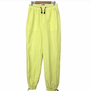 Neon Yellow/Green Jogging Pants Bershka M